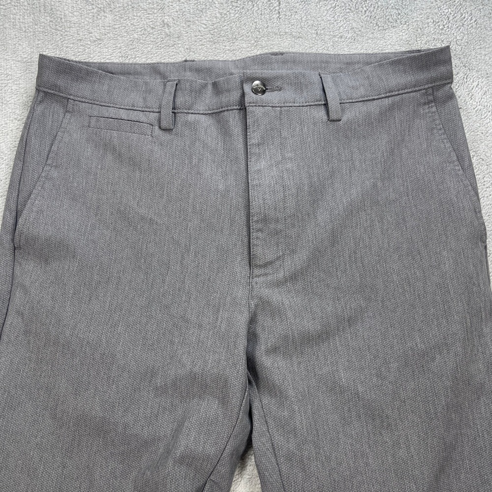Callaway Golf Pants Mens 34x30 Gray Performance Chino Flat Front Stretch - Picture 2 of 13
